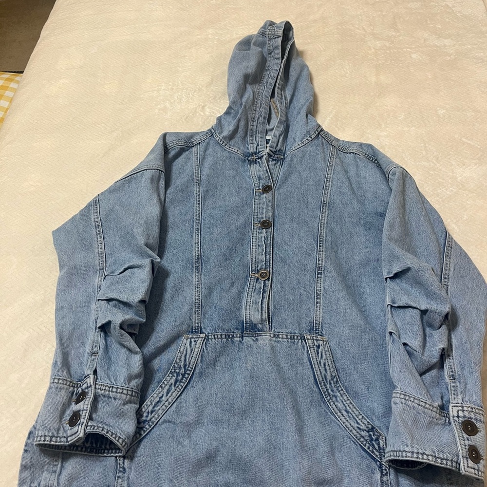 Anthropologie Pilcro Light Blue Denim Pullover